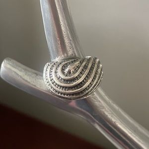 Sterling silver decorative dome ring